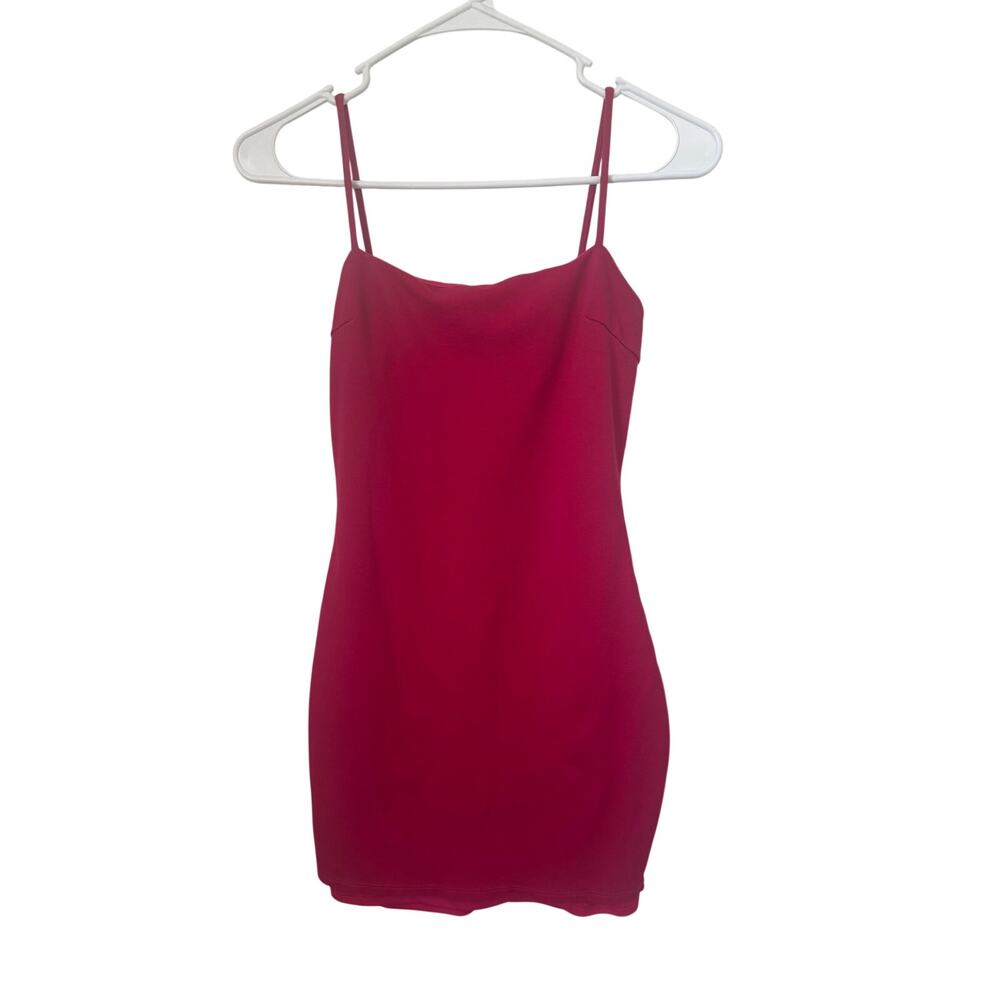 Lulus Hot Pink Bodycon Mini Dress XS Spaghetti Strap Fitted Cocktail Party